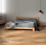 قیمت و خرید اینترنتی تخت خواب مینیمال و ساده نگار فریم تمام چوب ساخت ماسو