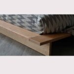 قیمت و خرید اینترنتی تخت خواب مینیمال و ساده صدف سبک ژاپنی فریم تمام چوب ساخت ماسو