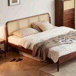 قیمت و خرید اینترنتی تخت خواب چوب و حصیر آویر ساخت ماسو