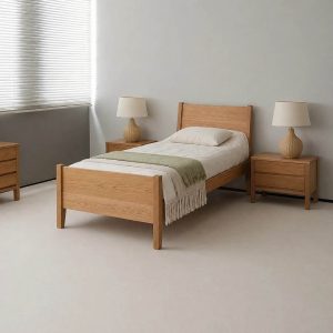 خرید اینترنتی و قیمت تخت خواب مینیمال یک نفره متین پلاس ساخت ماسو