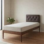 خرید اینترنتی و قیمت تخت خواب مینیمال و ساده چوبی بهار ساخت ماسو