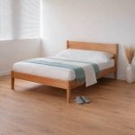 خرید اینترنتی و قیمت تخت خواب مینیمال و ساده چوبی یک نفره متین ساخت ماسو