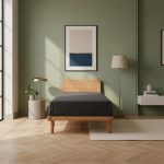 خرید اینترنتی و قیمت تخت خواب مینیمال و ژاپنی یک نفره هیکاری پلاس ساخت ماسو