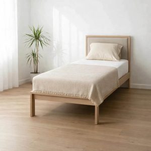 خرید اینترنتی و قیمت تخت خواب مینیمال و ساده چوبی آوا ساخت ماسو