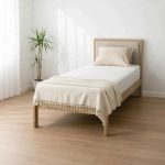 خرید اینترنتی و قیمت تخت خواب مینیمال و ساده چوبی آوا ساخت ماسو